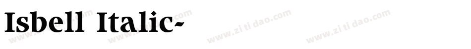 Isbell Italic字体转换